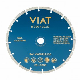 Cutting disc Viat 0711230 Masonry/Works Dry Ø 230 x 3 x 22,2 mm