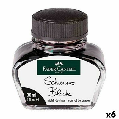 Encre Faber-Castell Noir 30 ml 6 Unités