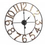 Wall Clock Black Golden Metal (60 x 4,5 x 60 cm)