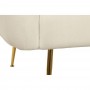 Sofa DKD Home Decor Beige Golden Foam Wood Metal 129 x 75 x 73 cm