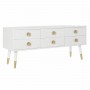 TV-Möbel DKD Home Decor Weiß Gold Tanne Holz MDF 120 x 42 x 54 cm