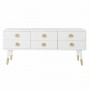 TV furniture DKD Home Decor White Golden Fir MDF Wood 120 x 42 x 54 cm
