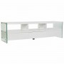 TV-möbler DKD Home Decor Vit Glas MDF (160 x 45 x 40 cm)