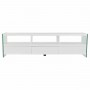 TV-möbler DKD Home Decor Vit Glas MDF (160 x 45 x 40 cm)