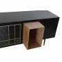 TV furniture DKD Home Decor Black Dark brown Crystal MDF Wood 166 x 40 x 55 cm