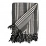 Multipurpose throw Stripes White Grey (205 x 235 cm)