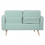 Sofa DKD Home Decor 135 x 70 x 76 cm Scandi Metal Green
