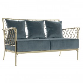 Sofa DKD Home Decor Blau Gold Metall Moderne 135 x 70 x 79 cm