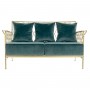 Sofa DKD Home Decor Blue Golden Metal Modern 135 x 70 x 79 cm