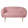 Sofa DKD Home Decor Pink Golden Foam Wood Metal Plastic Modern 129 x 75 x 73 cm