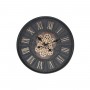 Wall Clock Home ESPRIT Black Golden Crystal Iron 60 x 8 x 60 cm