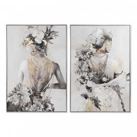 Painting Home ESPRIT Lady 80 x 3,5 x 120 cm (2 Units)