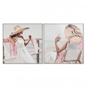Painting Home ESPRIT Hat Mediterranean 80 x 3,5 x 80 cm (2 Units)