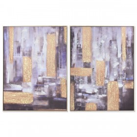 Painting Home ESPRIT Abstract Modern 62 x 4,5 x 82 cm (2 Units)