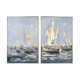 Painting Home ESPRIT Yachts Mediterranean 83 x 4,5 x 123 cm (2 Units)