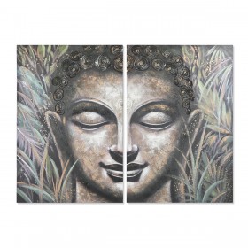 Set of 2 pictures Home ESPRIT Buddha Oriental 160 x 3 x 120 cm