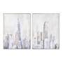 Tavla Home ESPRIT New York Loft 60 x 2,4 x 80 cm (2 antal)