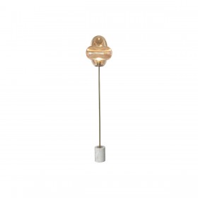 Lampadaire Home ESPRIT Ambre Verre Marbre 50 W 220 V 35 x 35 x 160 cm