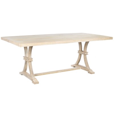 Table de Salle à Manger Home ESPRIT Blanc Naturel Bois de manguier 200 x 100 x 76 cm