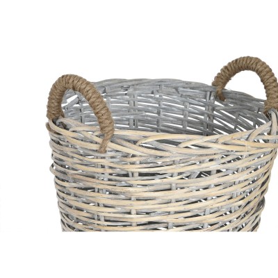 Log Stand Home ESPRIT wicker Rope 55 x 58 x 57 cm