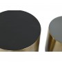2-bordsset Home ESPRIT Vit Svart Metall 35,5 x 35,5 x 40 cm