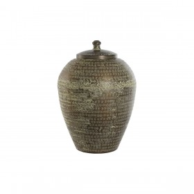 Vase Home ESPRIT grün Aluminium 40 x 40 x 49 cm