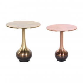 Set of 2 tables Home ESPRIT Copper Golden Iron 46 x 46 x 51 cm