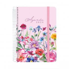 Diary Finocam Cloe 2023-2024 Pink 15,5 x 21,2 cm