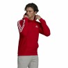 Tröja med huva Herr Adidas Essentials Fleece 3 Stripes Röd
