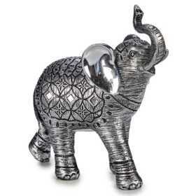Deko-Figur Elefant Silberfarben 21,5 x 20 x 8 cm
