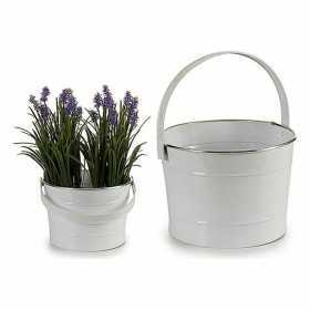 Bucket Silver Metal White