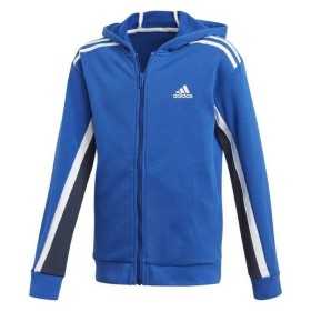 Jungen Sweater mit Kapuze Adidas B BOLD FZ HD Blau Für Kinder