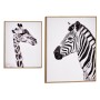 Bild Zebra - Giraffe Braun Spanplatte