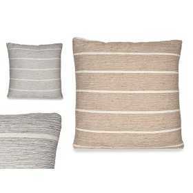 Cushion Stripes Grey Brown 45 x 12 x 45 cm