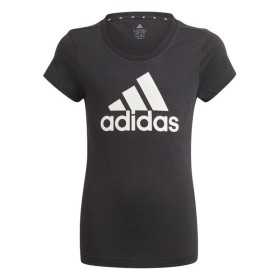 Kurzarm-T-Shirt für Kinder Adidas G BL T GN4069 Schwarz Baumwolle