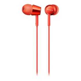Hörlurar med Mikrofon Sony MDR-EX155AP Röd