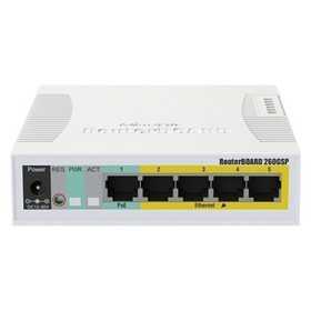 Schalter für das Büronetz Mikrotik RB260GSP Weiß