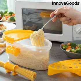 4-i-1 pastakokare för mikrovågsugn med tillbehör och recept Pastrainest InnovaGoods