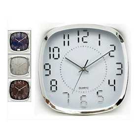 Wall Clock Black Grey White Plastic Glass 31 x 4,5 x 31 cm