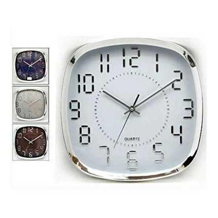 Wall Clock Black Grey White Plastic Glass 31 x 4,5 x 31 cm