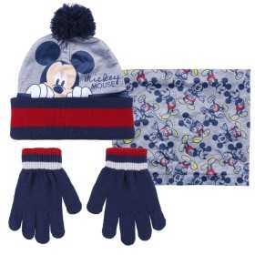 Hat, Gloves and Neck Warmer Mickey Mouse Grå