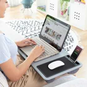 Bärbart skrivbord med XL -kudde för laptop Deskion InnovaGoods