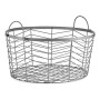 Set of Baskets Circular Silver Metal (3 pcs)