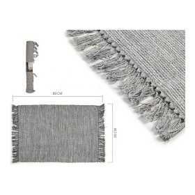 Tapis Gris Coton 100 % coton