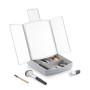 Miroir LED Pliable avec Organisateur de Maquillage 3-en-1 Panomir InnovaGoods