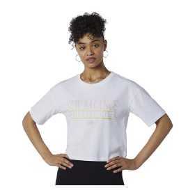 T-shirt à manches courtes femme New Balance Essentials Athletic Club Boxy Blanc