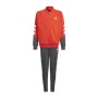 Kinder-Trainingsanzug Adidas Training XFG 3 Stripes Rot Dunkelgrau