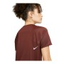 Short-sleeve Sports T-shirt Nike Dri-FIT Race W Brown