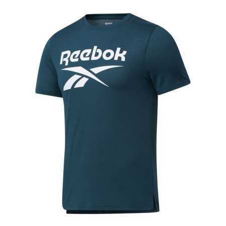 Men’s Short Sleeve T-Shirt Reebok Workout Ready Supremium Cyan