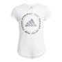 Barn T-shirt med kortärm Adidas Aeroready Bold Vit